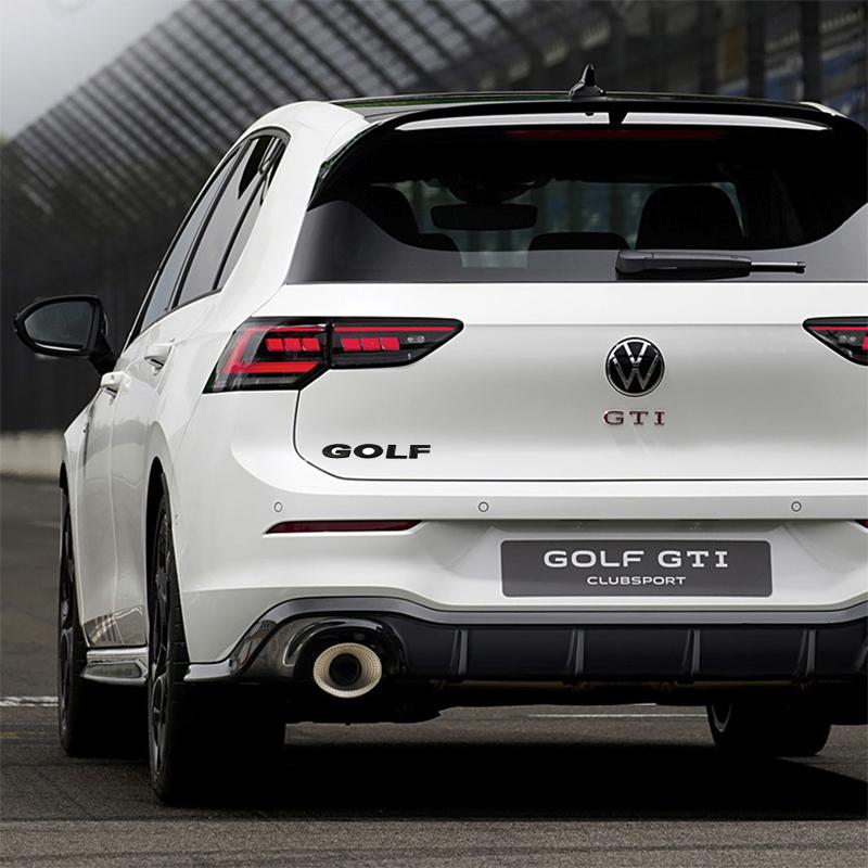 UDXKW1 1PC 3D ABS Golf Logo Car Letter Logo Sticker Tail Bumper Badge Auto Rear Trunk Emblem Decals Accessories For Volkswagen Golf VW