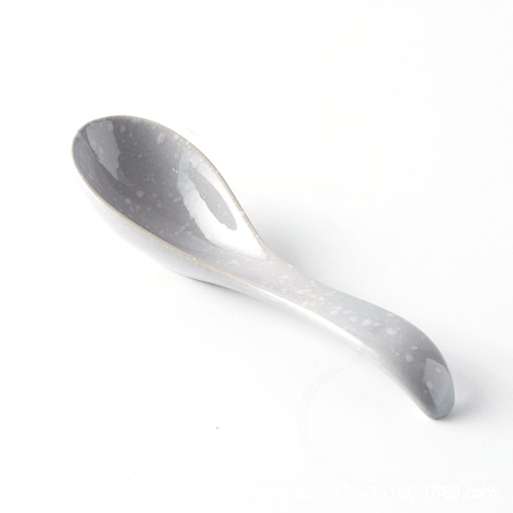 Kids Adults Ceramic Mixing Dinnerware Eating Kitchen Utensil Soup Spoons Cutlery Tableware