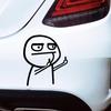Funny Middle Finger Car Reflective Stickers Vinyl Sticker Decasl Auto Motorcycle Personality Cartoon Creative Body Sticker Decal