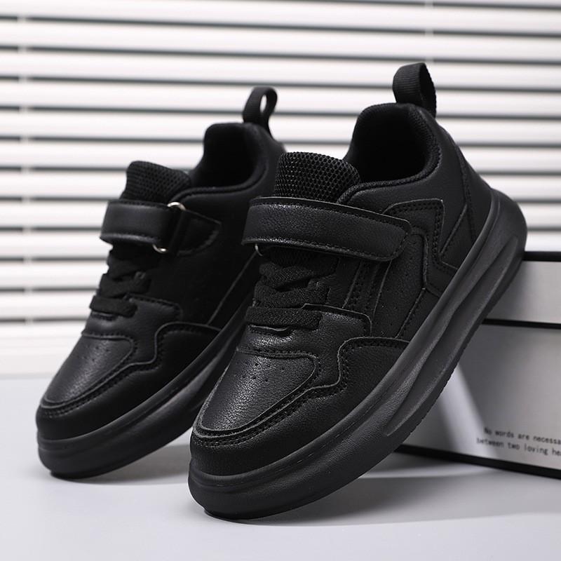 Kids White Mesh Faux Leather Sneakers Boys Girls Lightweight Breathable Casual Shoes Winter Fall
