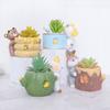 Cartoon Animal Flower Pot Resin Succulent Pot Planter Home Decor Garden Decoration Desktop Ornaments Bonsai Plant Pot