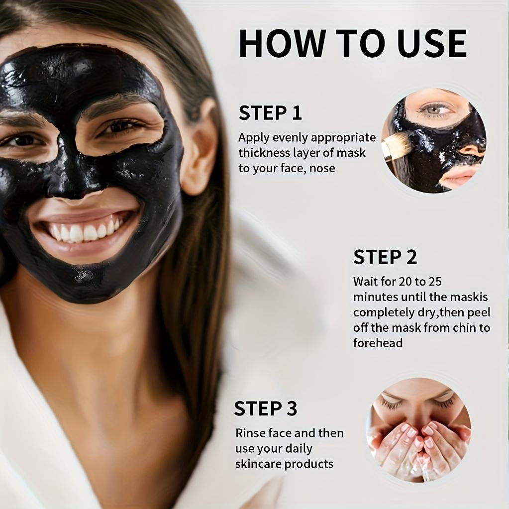 EELHOE Bamboo Charcoal Black Mask for Deep Pore Cleansing & Blackhead Removal - Activated Bamboo Charcoal, Salt, Glycerin & Aloe Vera Face Mask