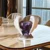 Yousheng Angel Wings Heart Ornament 2D Acrylic Winged Heart Table Decor Sign Love Heart Centerpiece for Home Office Valentine's Day Desk Decoration