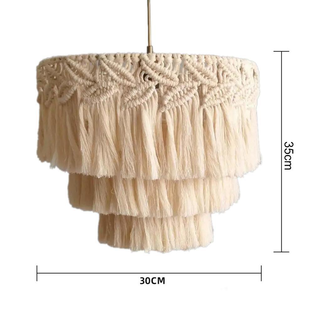 Handcrafted Macrame Pendant Light Shade for Boho Home Decor
