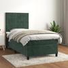 3143010 vidaXL Divan Bed with Mattress Dark Green 100x200 Cm