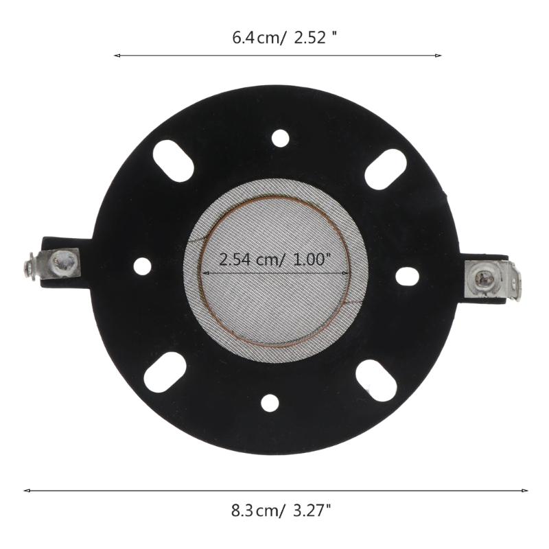 25.5mm Voice Coil Black Horn Tweeter Silk Diaphragm Film Treble Round Frame 5.4ohm 25.5mm Core Speaker Repairs Parts