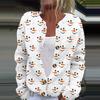 Women's Casual Long Sleeve Woolen Christmas Knitted Cardigan Button Down Jacket