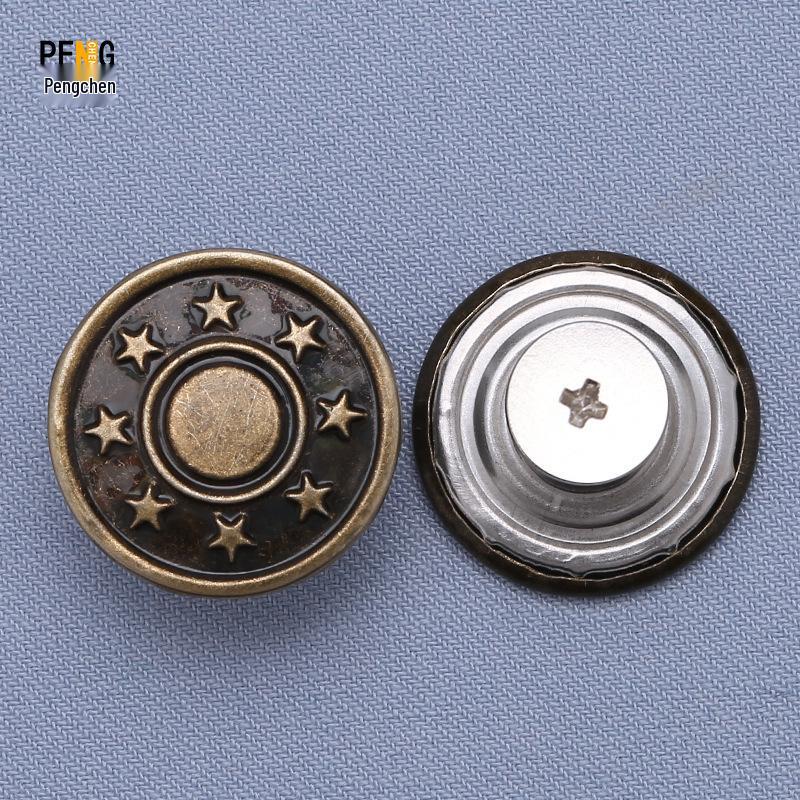 Регулируемые бесшовные металлические пуговицы для джинсовой ткани, съемная утягивающая талию волшебная кнопка