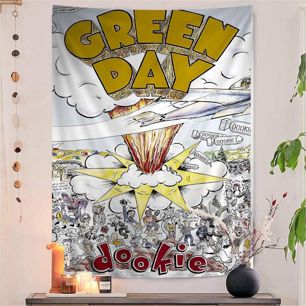 Rock Band Green Day Мультяшный Гобелен Домашний Декор хиппи богемский декор гадание Домашний Декор