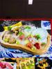 Japanese Sushi Boat Plate Cuisine Sashimi Raw Fish Seafood Big Tray Food Salmon Ice Ice Saucer Round Tray Creative Tableware