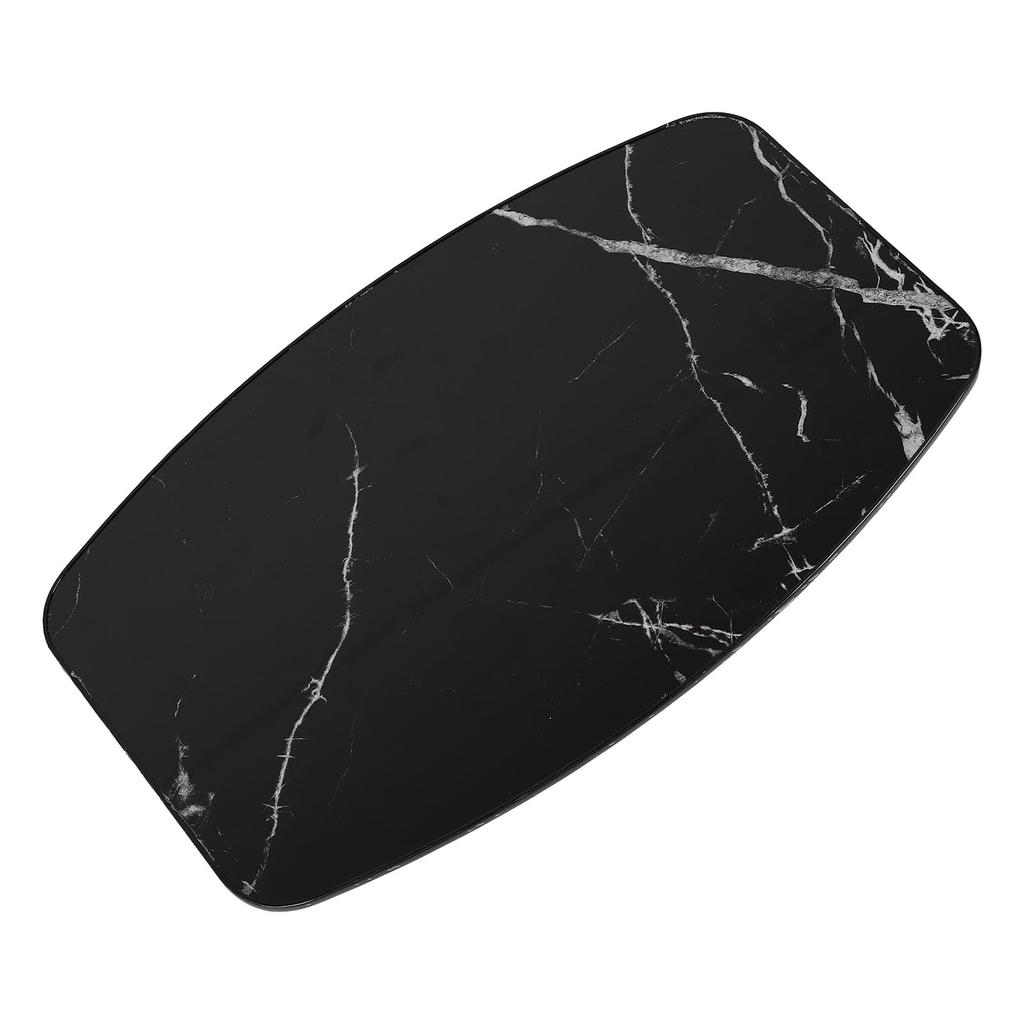 Solid Wood Tabletop Waterproof Removable Tea Table Top for Camper RV Car Yacht Floating Bridge Deck Terrace Black Marble