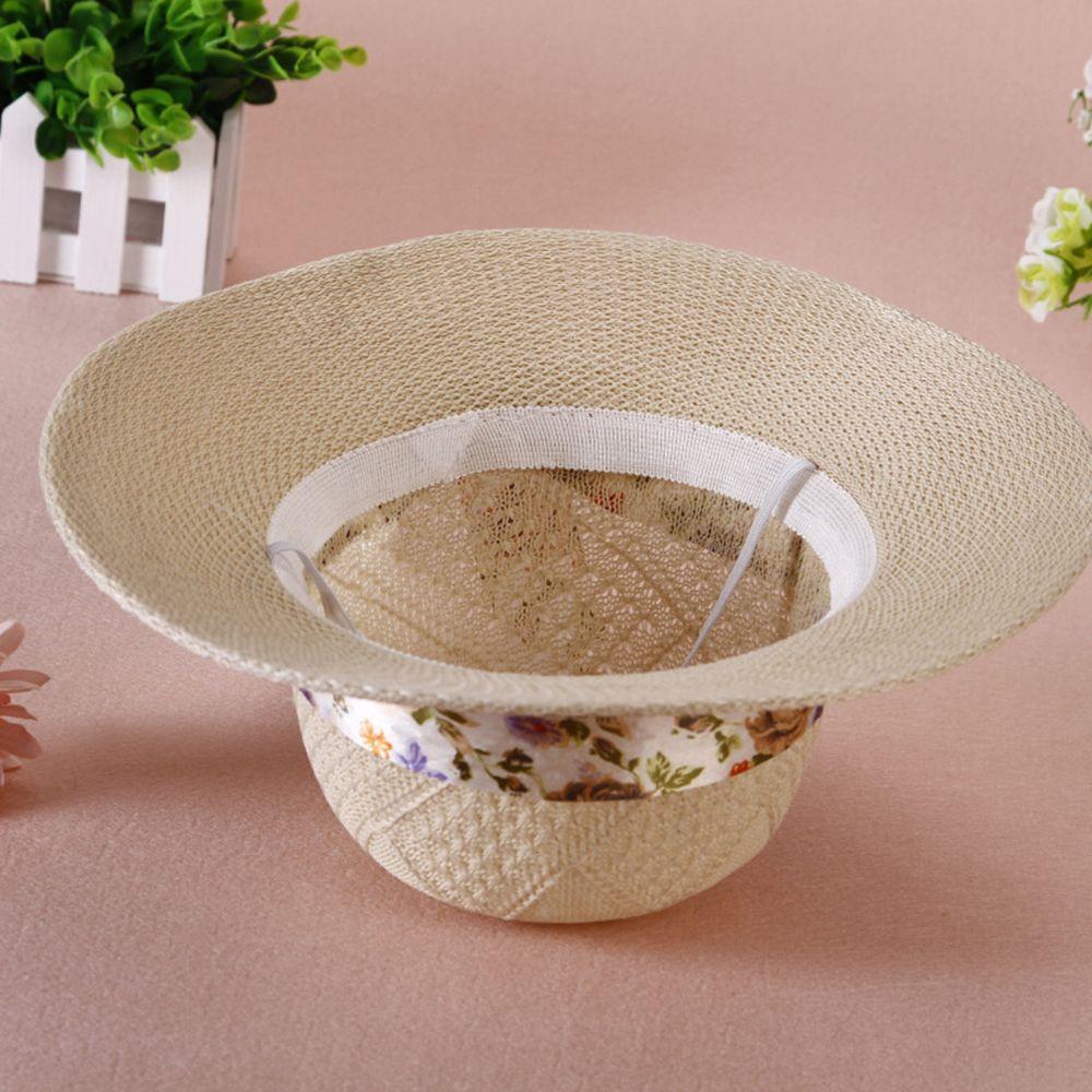 Ribbon Bowknot Visor Hats Girls Fisherman Hats Women Beach Cap Women Sun Hat Wide Brim Straw Hats