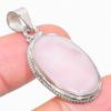 Natural Pink Opal Gemstone Handmade 925 Solid Sterling Silver Pendant 1.75" w3T17