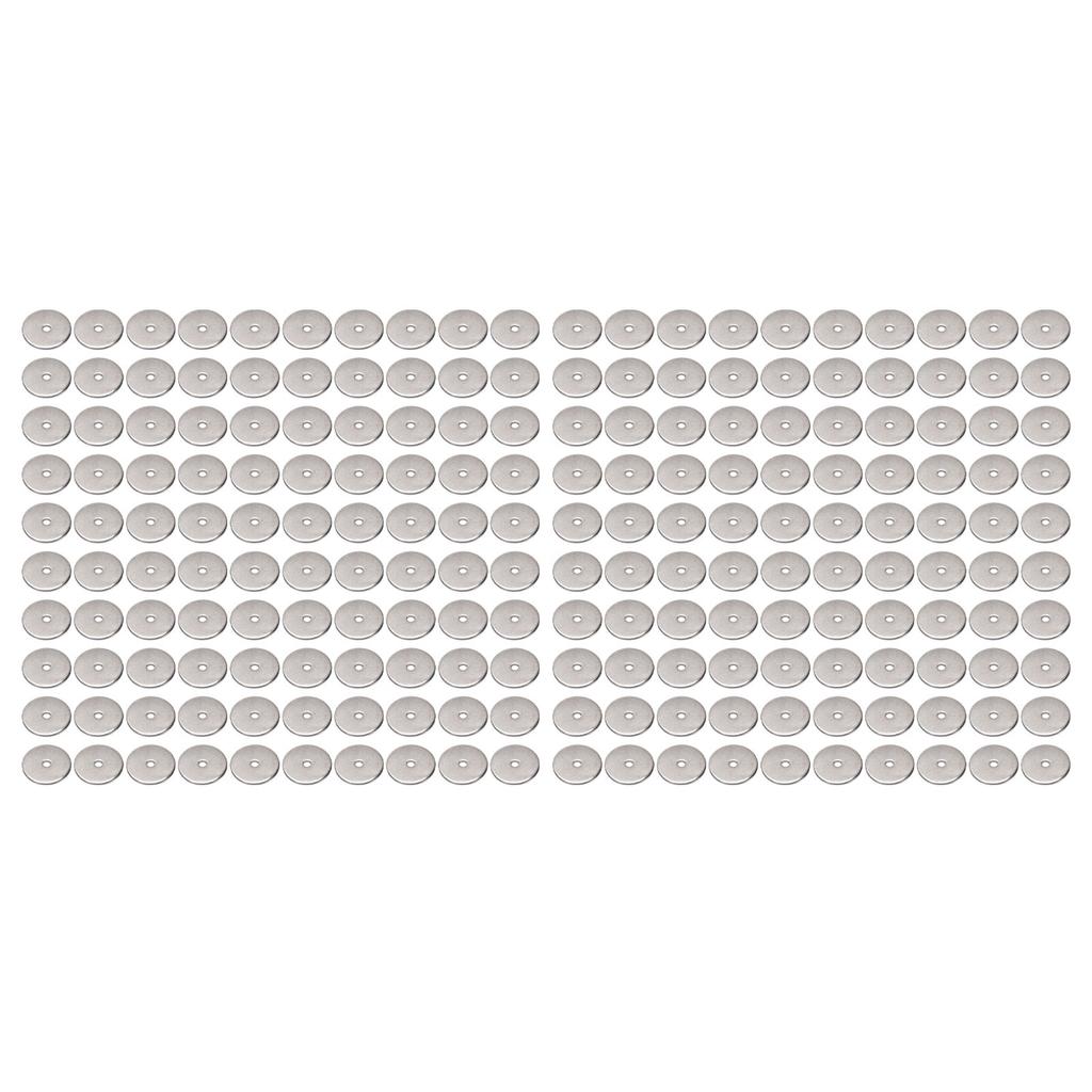200PCS Flat Spacer Washer Multifunctional Stainless Steel M3 Screw Metal Washers for Wood Plastic
