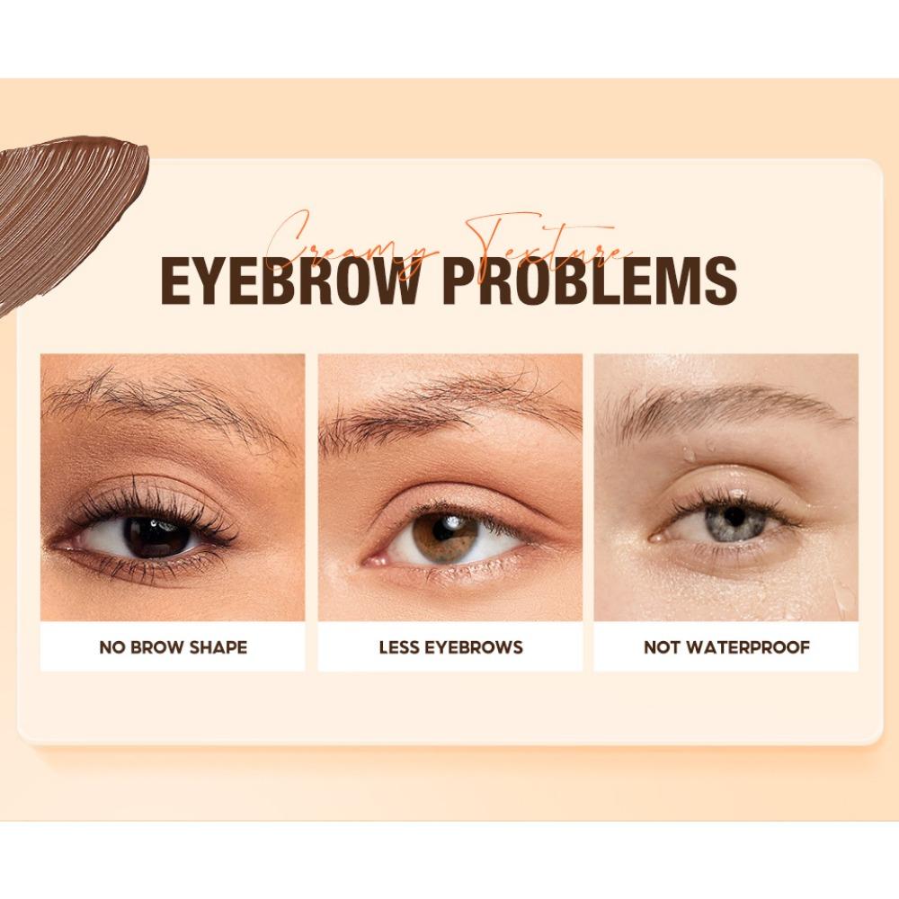 Langmanni Гель для глаз + 4-цветный крем для бровей, комбинированный водонепроницаемый стерео натуральный комбинированный набор