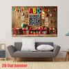 2D Kids Study Room Backdrop Educational Toys and ABC Letters Portrait Studio Background