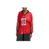Originals Loose V-Neck Pullover Long Sleeve Football Shirt Women Tops Light-Crimson JX9218