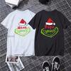 Unisex Christmas New Year Unisex's Shirt woUnisex Casual O-neck Christmas Gifs Hip Hop Trend Harajuku Streetwear Fashion Cotton Grinch