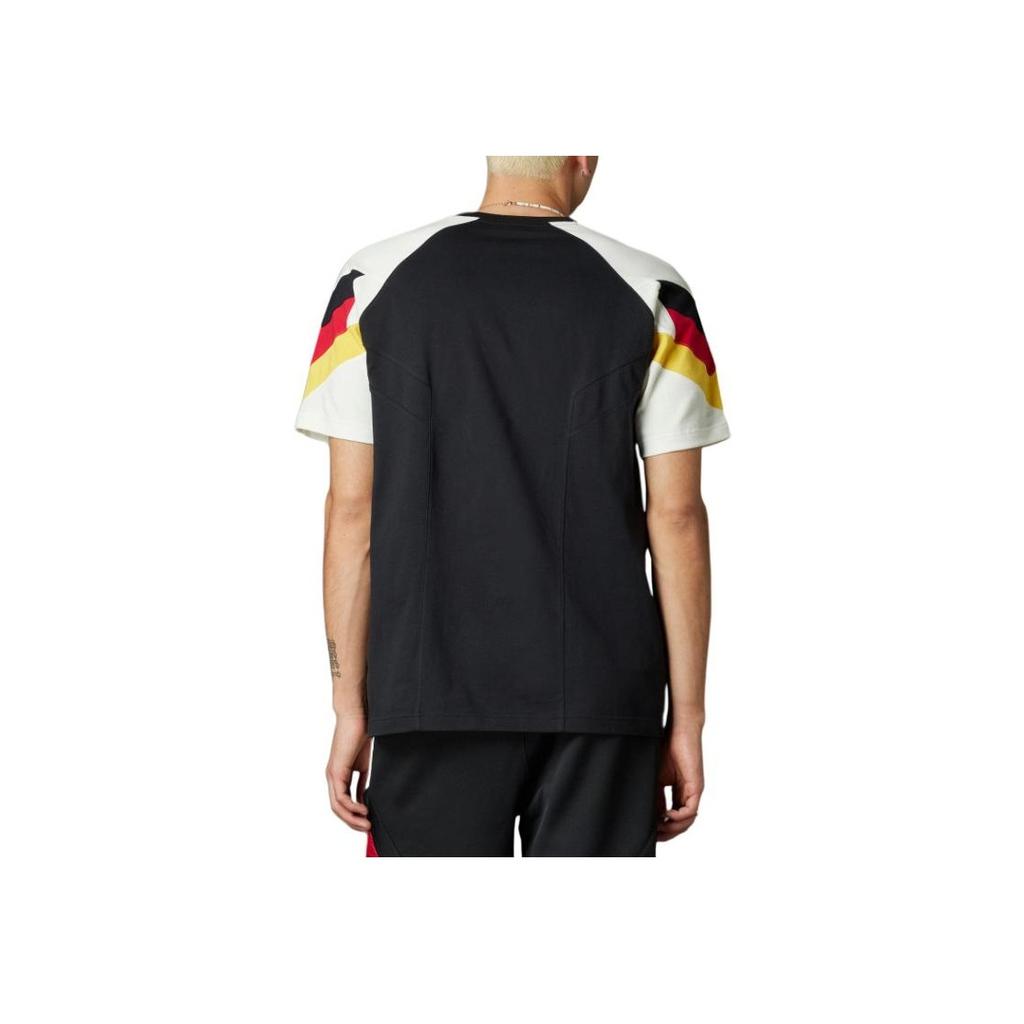 adidas Оригинальный комфортный трикотаж Germany Euro Cup с круглым вырезом и короткими рукавами, мужские топы черного цвета IY7052
