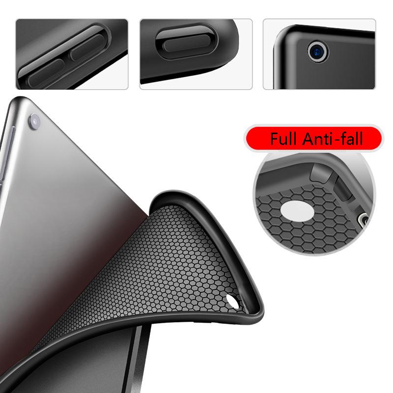 Case For iPad 9.7 2017 2018 5th 6th Gen Slim Stand Protective Tablet Cover With Soft Back Shell For iPad 5 6 9.7'' A1822 1893