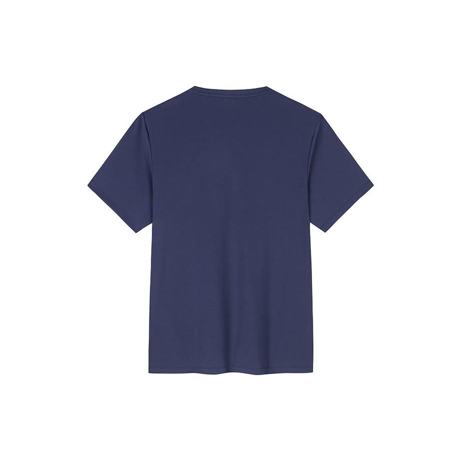 Anta Футболка Training Series Letter с круглым вырезом, влагоотводящая, удобная, универсальная, с коротким рукавом, мужские футболки, темно-синего цвета 152427161-3