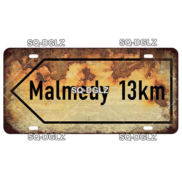 SQ-DGLZ Minen German Road License Plate Warning Tin Sign State Wall Decoration Metal Sign Home Decor Painting Plaques Art Poster