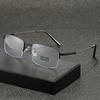 Titanium Alloy Reading Glasses for Men Women Fashion Trendy Business Half Frame Eyewear Anti Blue Light Presbyopia Eyeglasses