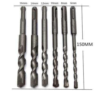 Длинный SDS Plus Перфоратор Бетон Камень Бур Сверло Спиральное сверло Цилиндрический хвостовик( 6 -16 мм)6PCS