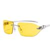 Metal Leopard Head Hot Rimless Sunglasses Colorful Fashion Retro Men and Women Sunglasses
