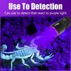 UV Flashlight LED Ultraviolet Torch Zoomable Mini Ultra Violet Lights 395nm Inspection Lamp Pet Urine Stain Detector Tools