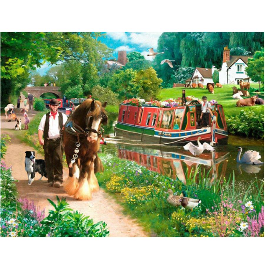 Full 5D Diy Diamond Painting Outskirts Landscape Embroidery Cross Stitch Home Decor Handmade Gift