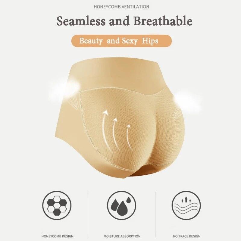 Женские трусики с мягкой подкладкой, нижнее белье, бесшовные трусики для увеличения ягодиц, корректирующие бедра, корректирующее белье