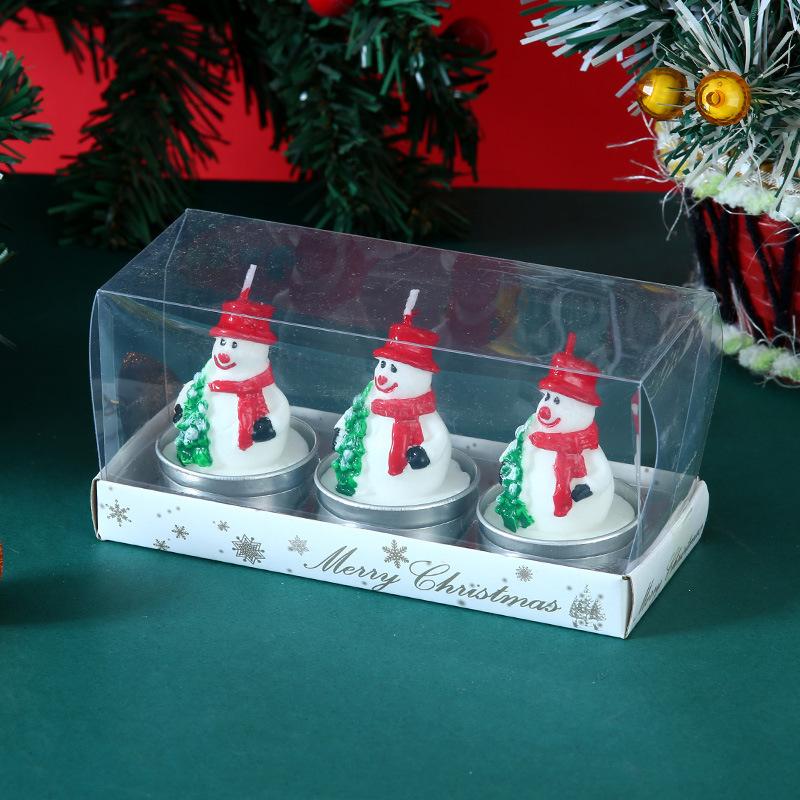 New Christmas Candle Set Souvenir Venue Decoration Small Ornaments Atmosphere Candle Light Small Gift