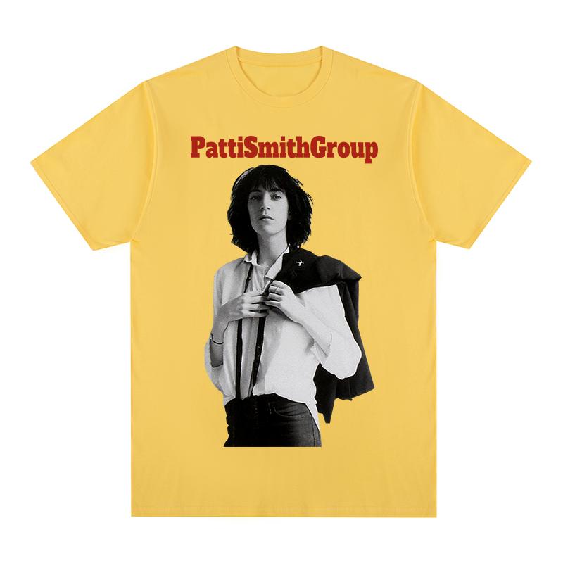 Patti Smith Group Vintage Tshirt European American Y2k Cotton Men T shirt New Tee Tshirt Womens Tops