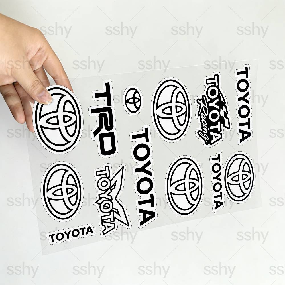 FOR TOYOTA TRO GR Multi Scene Waterproof Reflective Scratch Cover Stickers Fit Auto Motorcycle Helmet Refrigerator Water Cup