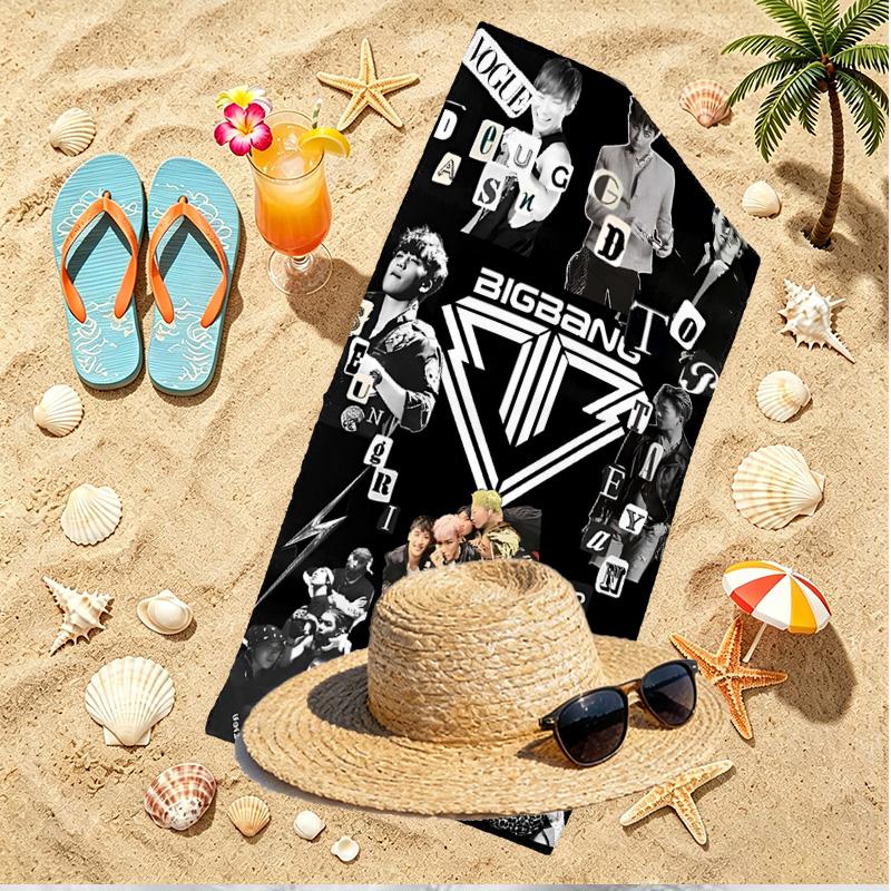 BIGBANG Print Beach Towel, Versatile Lightweight Absorbent Beach Towel for Pool Surf Yoga Bathroom, Perfect Birthday Holiday Gift