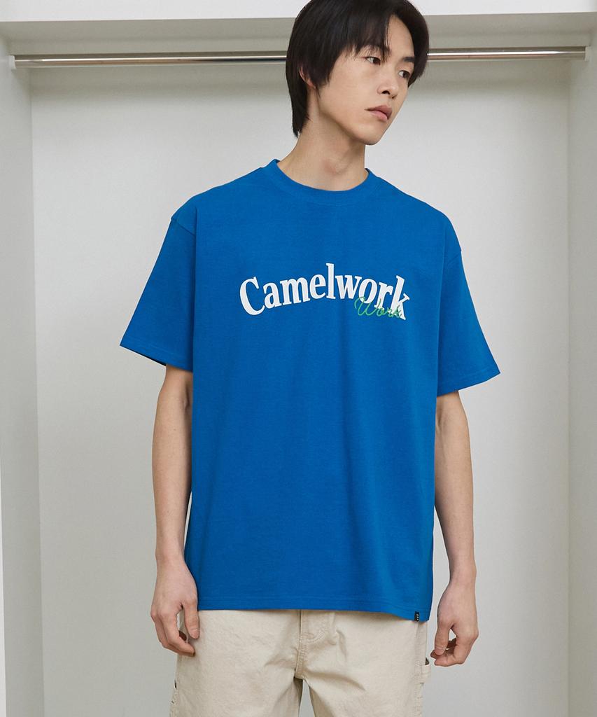 CAMEL WORK Круглая футболка с коротким рукавом Kelly (Цвет морской волны)