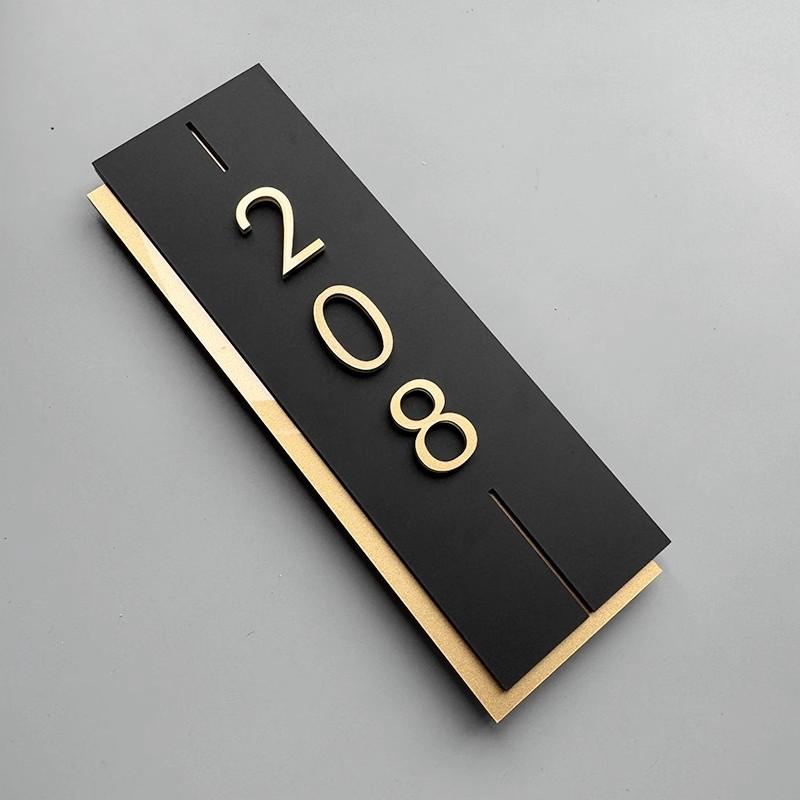 Acrylic Modern Door Plate Shop Sign Customize House Number For Home Office Flats Restaurant Hotel Cafe Bar Home Decor Plate