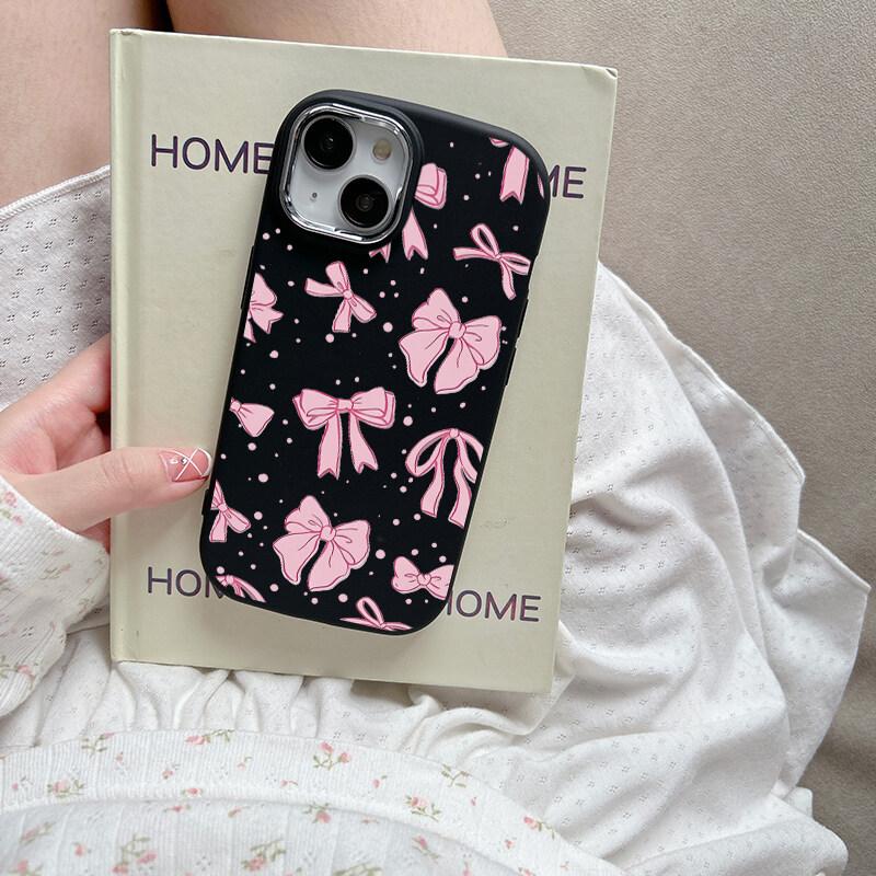 Чехол для Realme C63 C61 C67 C51 C53 C55 C21Y C25Y C20 C35 C12 5i 6i 8 9 11 12 13 Pro Plus GT3, милый розовый бантик в стиле Y2K