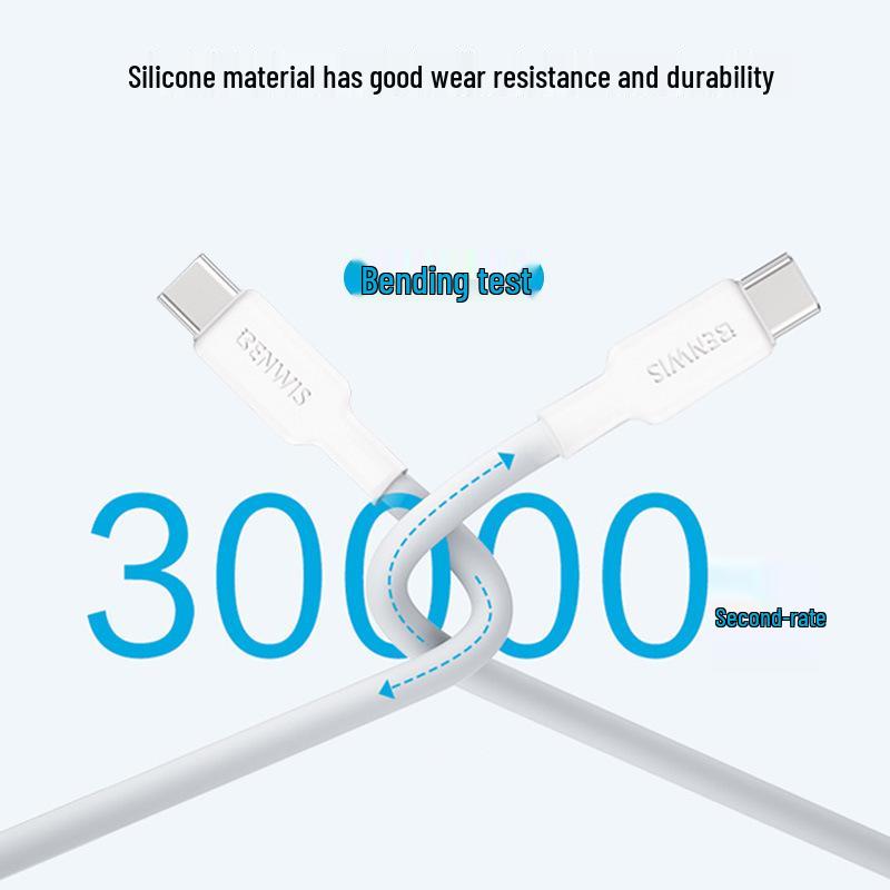 Силиконовый кабель BENWIS для быстрой зарядки нескольких устройств (Apple/Type-C/USB-PD/Android)