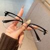 Ultra-light black large face half-frame glasses men's myopia can be matched with degrees Sven square professional eye frame resin