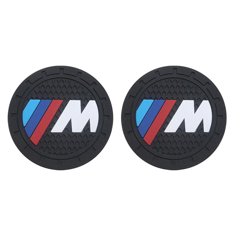 2Pcs PVC Car Coaster Cars Water Cup Mat Anti Slip Pad For BMW X1 X3 G01 X4 G02 X5 F15 F16 M3 M4 F30 F31 F32 F34 F20 Accessories VI3