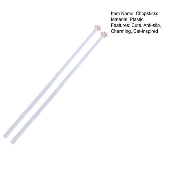 1/5 пар палочек для еды в виде кошачьих когтей, набор милых розовых отпечатков лап, нескользящие палочки для суши и лапши, многоразовые столовые приборы с рисунком кошки для любителей кошек