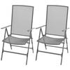 Day and Night - Day and Night Stackable Garden Chairs 2 Units Gray Steel