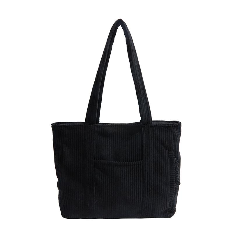 Вельветовая сумка-тоут большой вместимости женская для поездок на работу тканевая сумка студенческая для занятий на плечо простая сумка-мессенджер