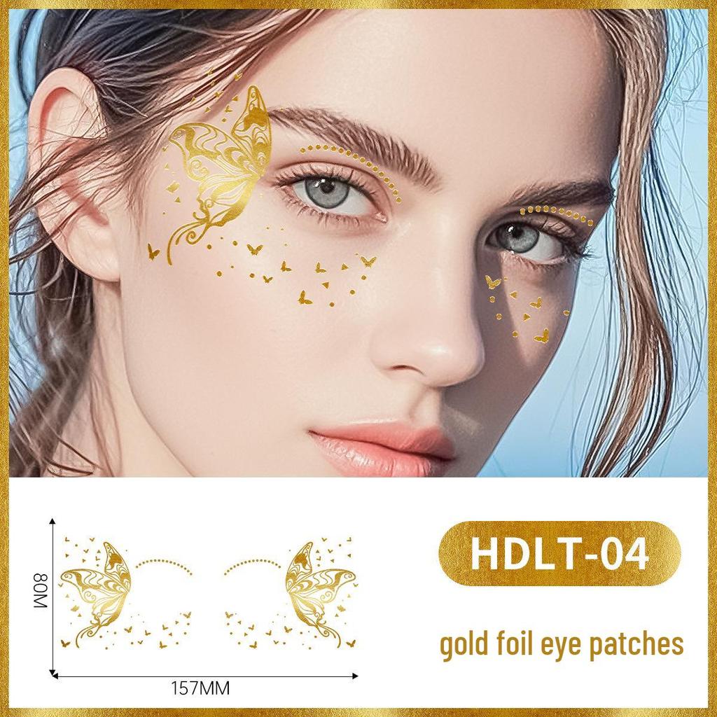 3D наклейки-тату для глаз с бабочками: Стойкий, Водостойкий, Потостойкий для Сценического Макияжа