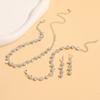 BLINGBAY женский комплект ювелирных изделий, милое модное свадебное платье, романтические аксессуары, серьги, ожерелье, комплект, современные ювелирные изделия, подарок