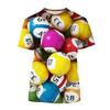 Summer New 3D Printed Table Tennis T-shirt Men's Round Neck Short Sleeve Plus Size Top Casual T-shirt Loose and Comfortable Stre