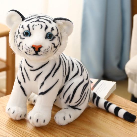 Plush Toy Rich Facial Complexion Elastic Texture Bright Color Tiger Cuddle Baby Plush Toy for Children