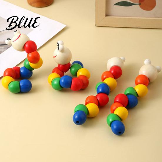 Toddler Caterpillar Toy Kids Wooden Bead Toy Educational Twisting for Fine Motor Skills Number Color Preschool Learning Toddlers Early Development